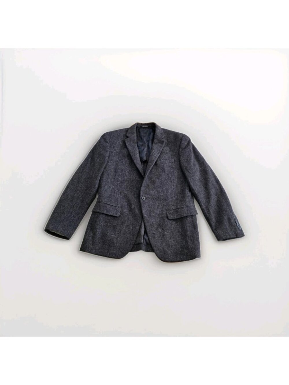 Bar III Slim Fit Blazer Men 42R Heathered Charcoal Gray Wool Textured Macys Edgy - Picture 11 of 16